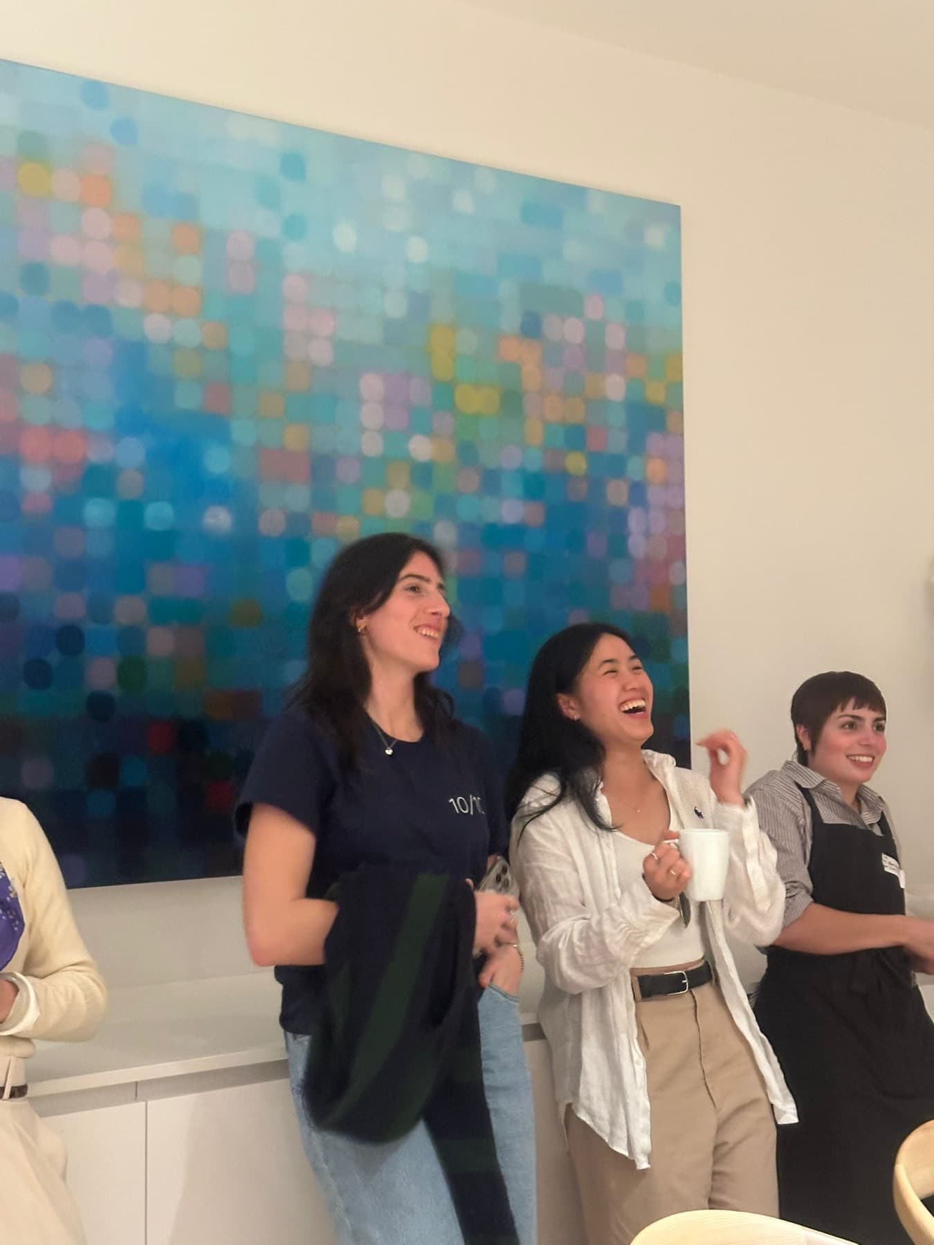 Guests laughing during a hosted Inspector Byte mystery night