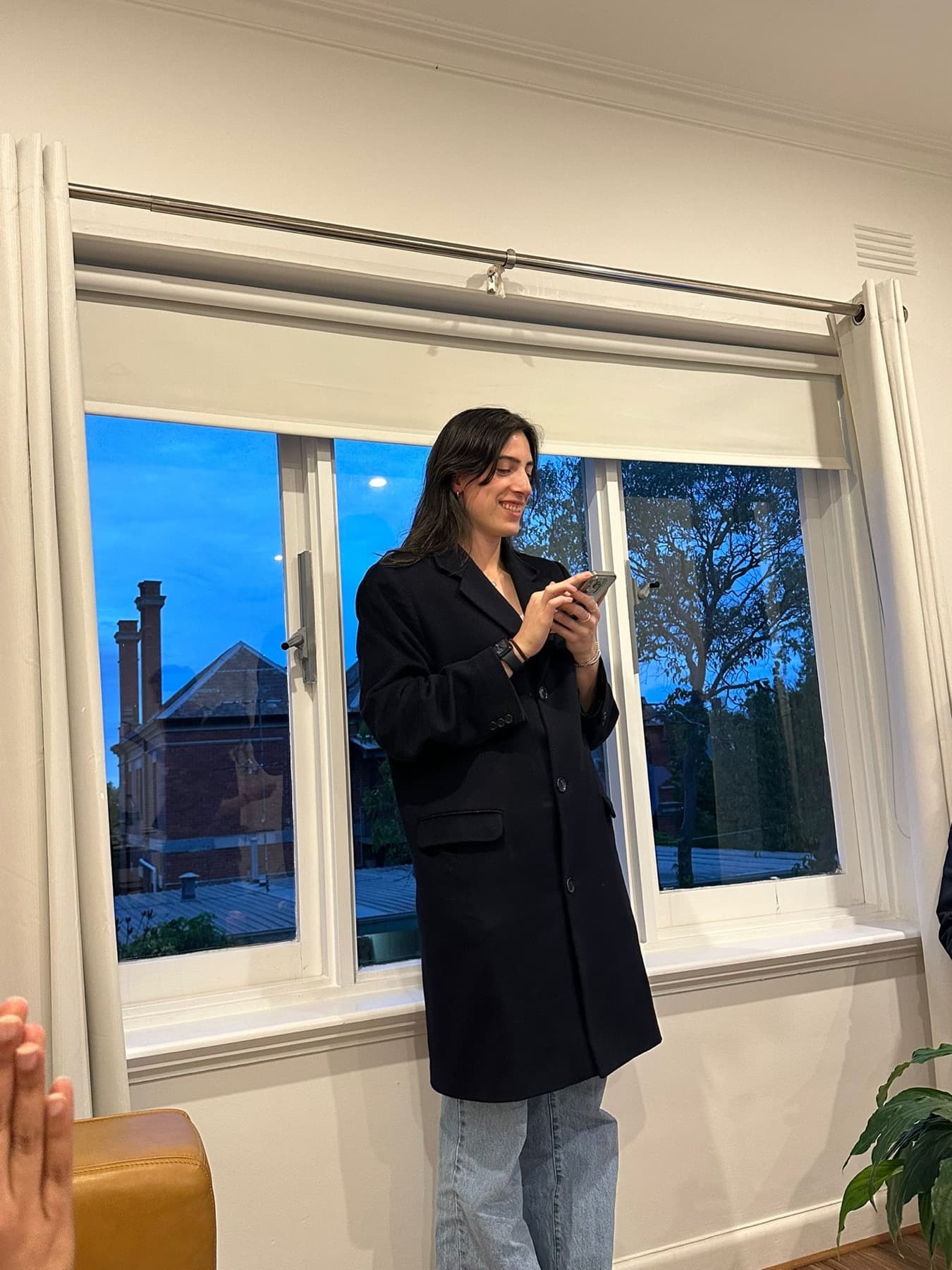A guest speaking to the room during an Inspector Byte event